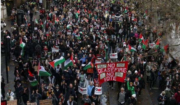London, Thousands Of People Protest Against The Genocide Of Palestinians